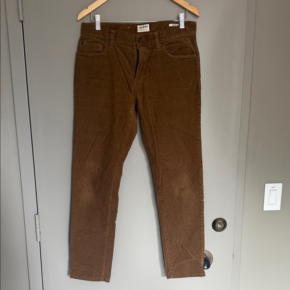 Todd Snyder Men's Rich Brown Corduroy Pants